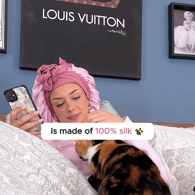 100% Pure Silk Hair Protection Bonnet